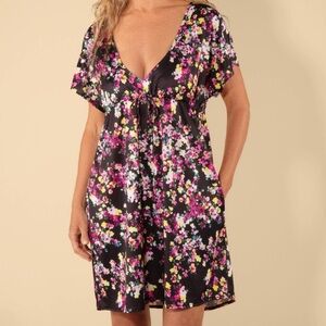 NWT Lands' End Multicolor Floral Dress coverup medium